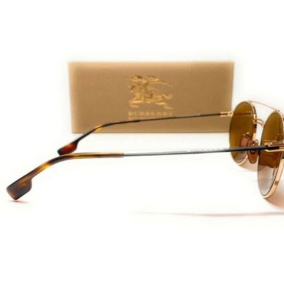 Burberry Men's Gold Black and Brown Sunglasses! - Picture 3 of 3